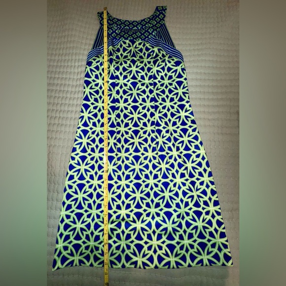 Gretchen Scott Isosceles Biltmore Rykell Sleeveless Dress Blue/Green Size XXS - Picture 5 of 9
